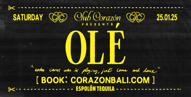 Club Corazon invites you to experience the second round of OLÉ, an event born from the vibrant roots of Spanish culture and curated by Oleole Music.